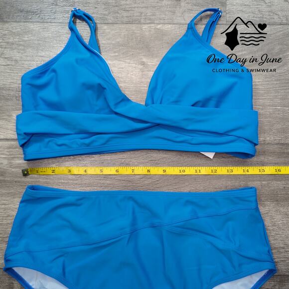 Cupshe Cross Front High Waist Bikini Swimsuit Size L - Picture 2 of 5